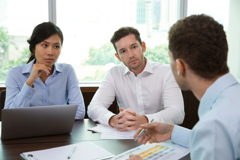 Requirement Discussion for Custom Uniforms Team discussing custom uniform requirements and specifications