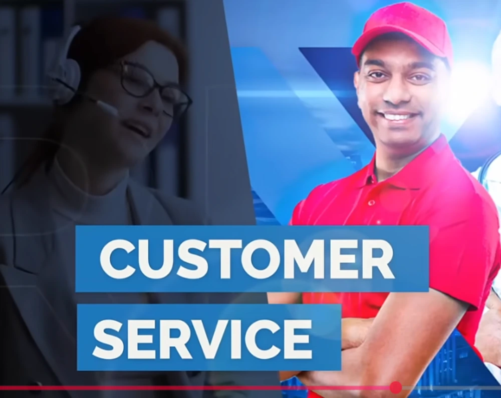 Customer service staff wearing professional uniforms