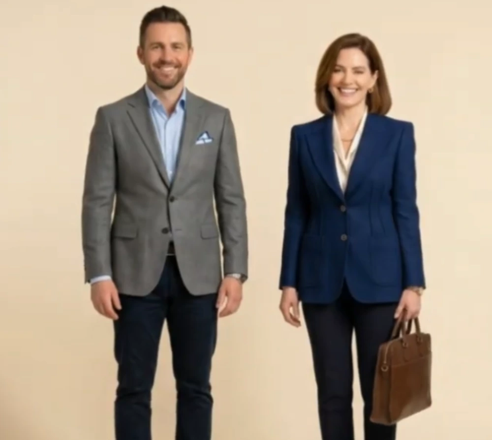Executive staff wearing professional corporate uniforms