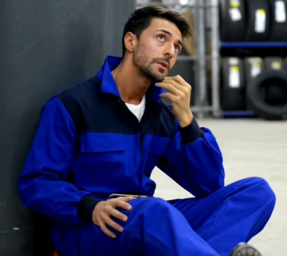 Facility management staff wearing work uniforms